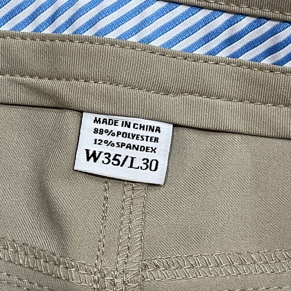 FootJoy FJ Athletic Fit Mens Golf Pants Size 35x30 Performance Chino Flat Front - Picture 8 of 12